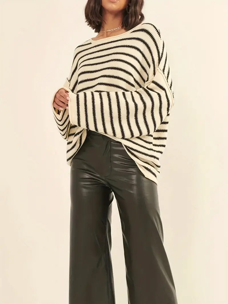 Women's Cozy Striped Knit Sweater