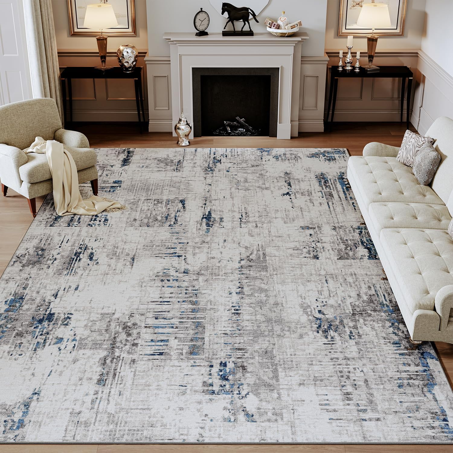 Indoor living room rug modern abstract rug machine washable rug
