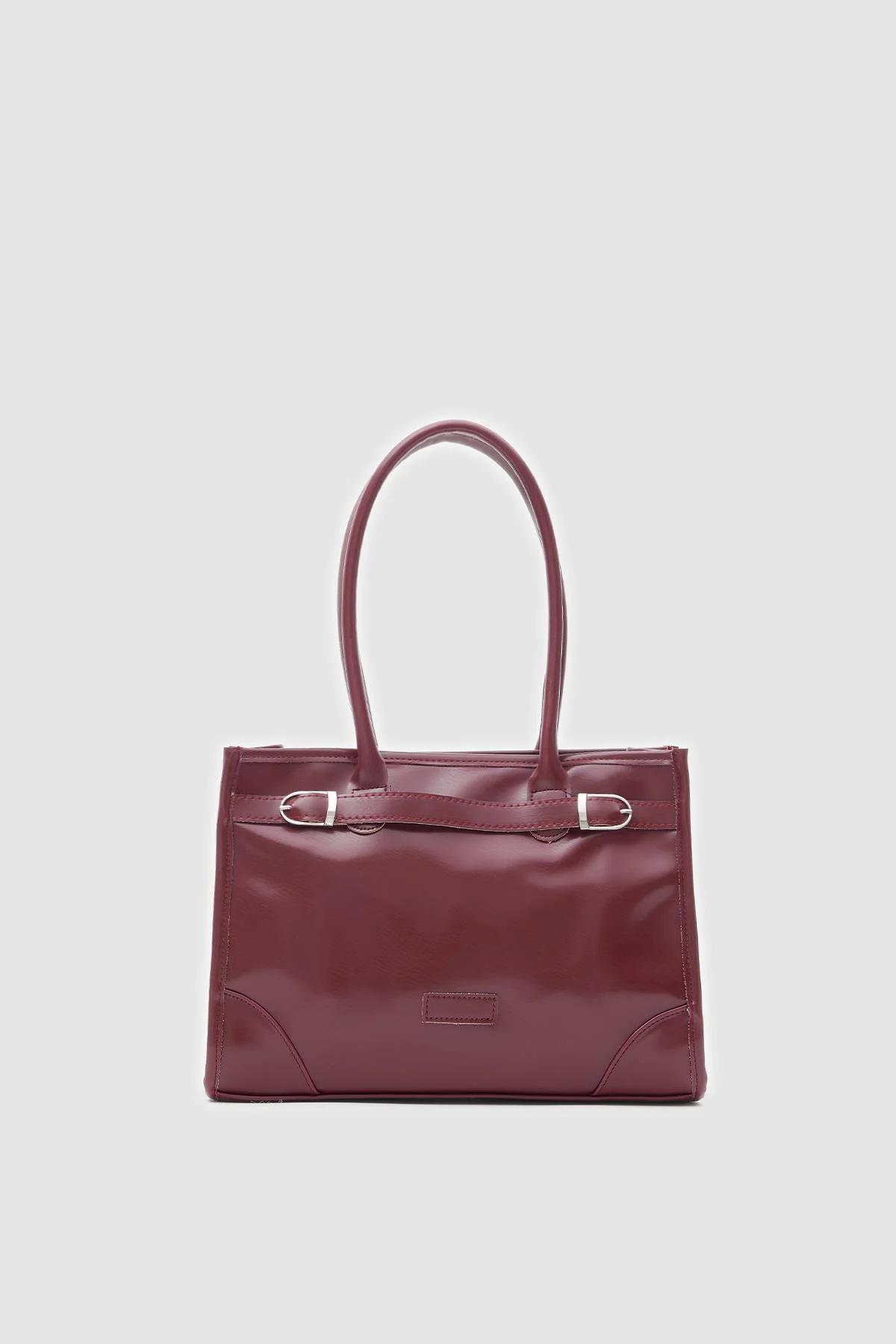 Stylish Burgundy Tote Bag