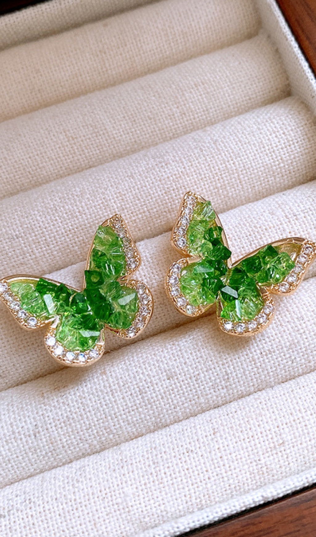 Dmitri Green Butterfly Earrings