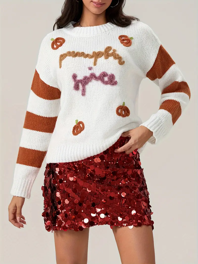 Women's Striped Knit Sweater