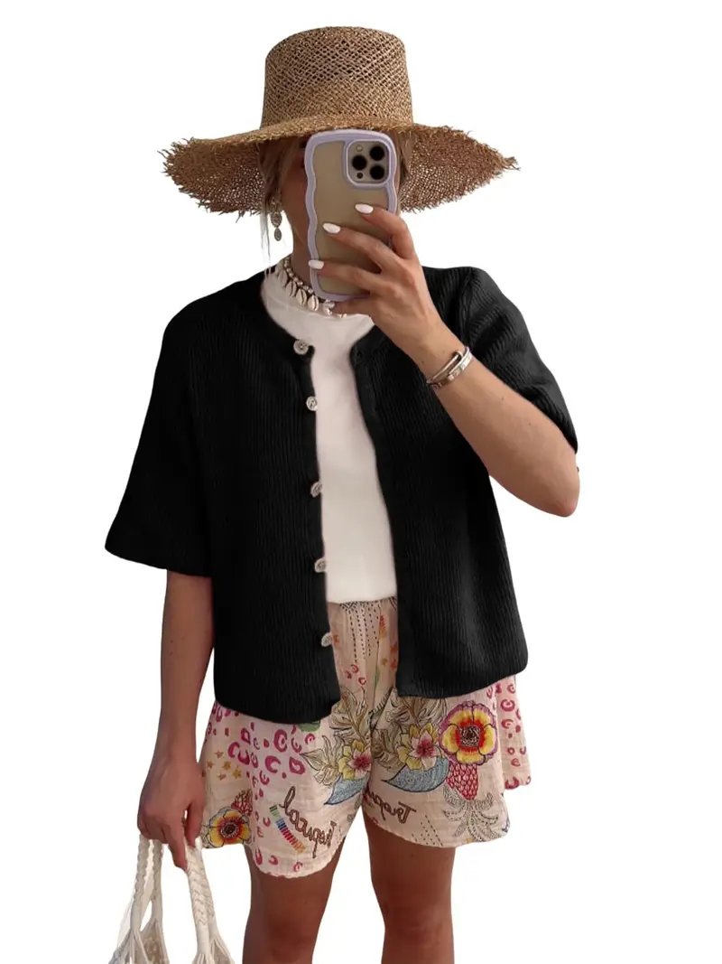 Women's Casual Solid Color Knit Cardigan