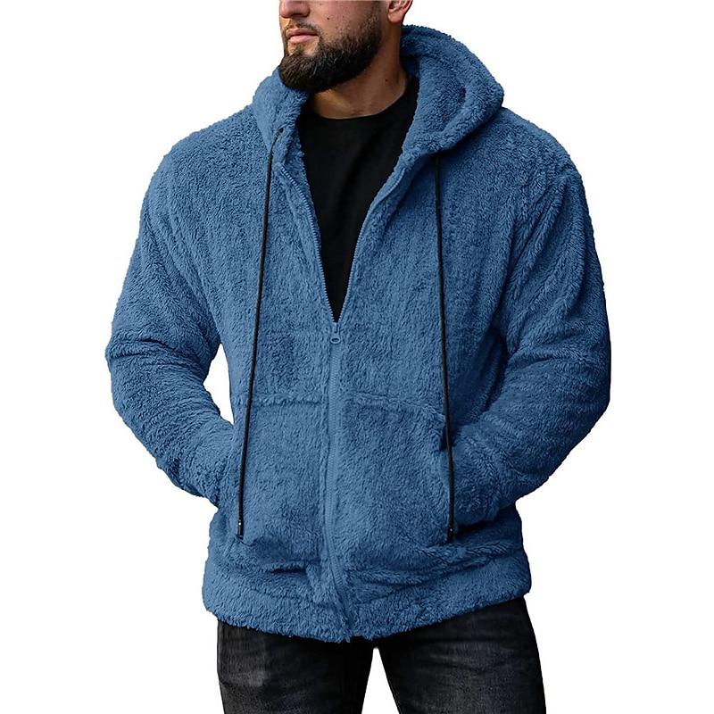 Fuzzy Sherpa Full Zip Hoodie Jacket