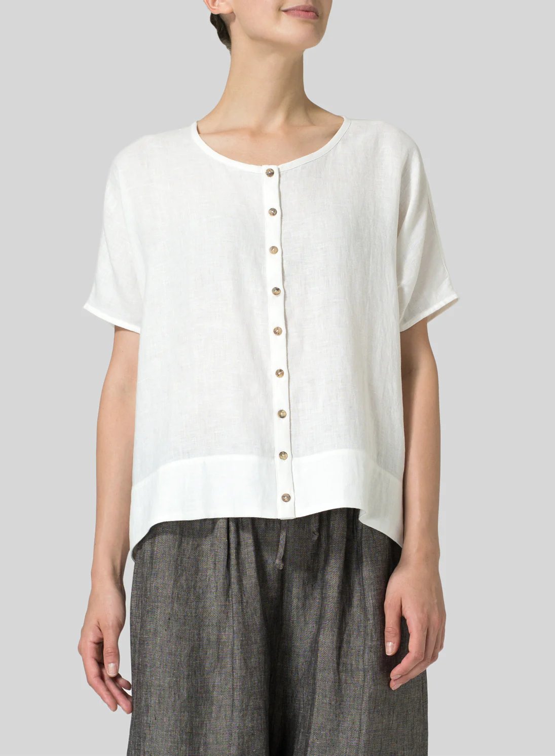 Cotton Linen Wide Sleeve Shirt