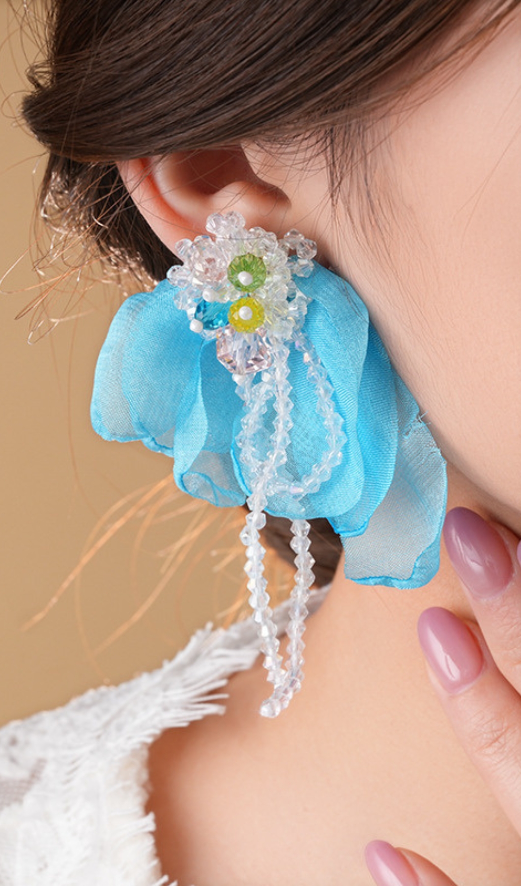 Dick Blue Flower Earrings