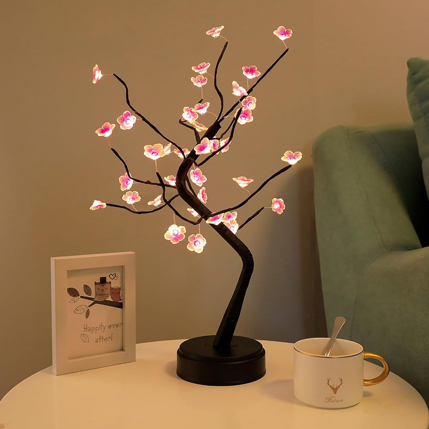 Room Decor, 20" 108 LED Tabletop Bonsai Tree Light, DIY Artificial Tree Lamp, Battery/USB Operated, Aesthetic Lamps for Living Room Bedroom Christmas Home Gifts House Decor (Warm White)