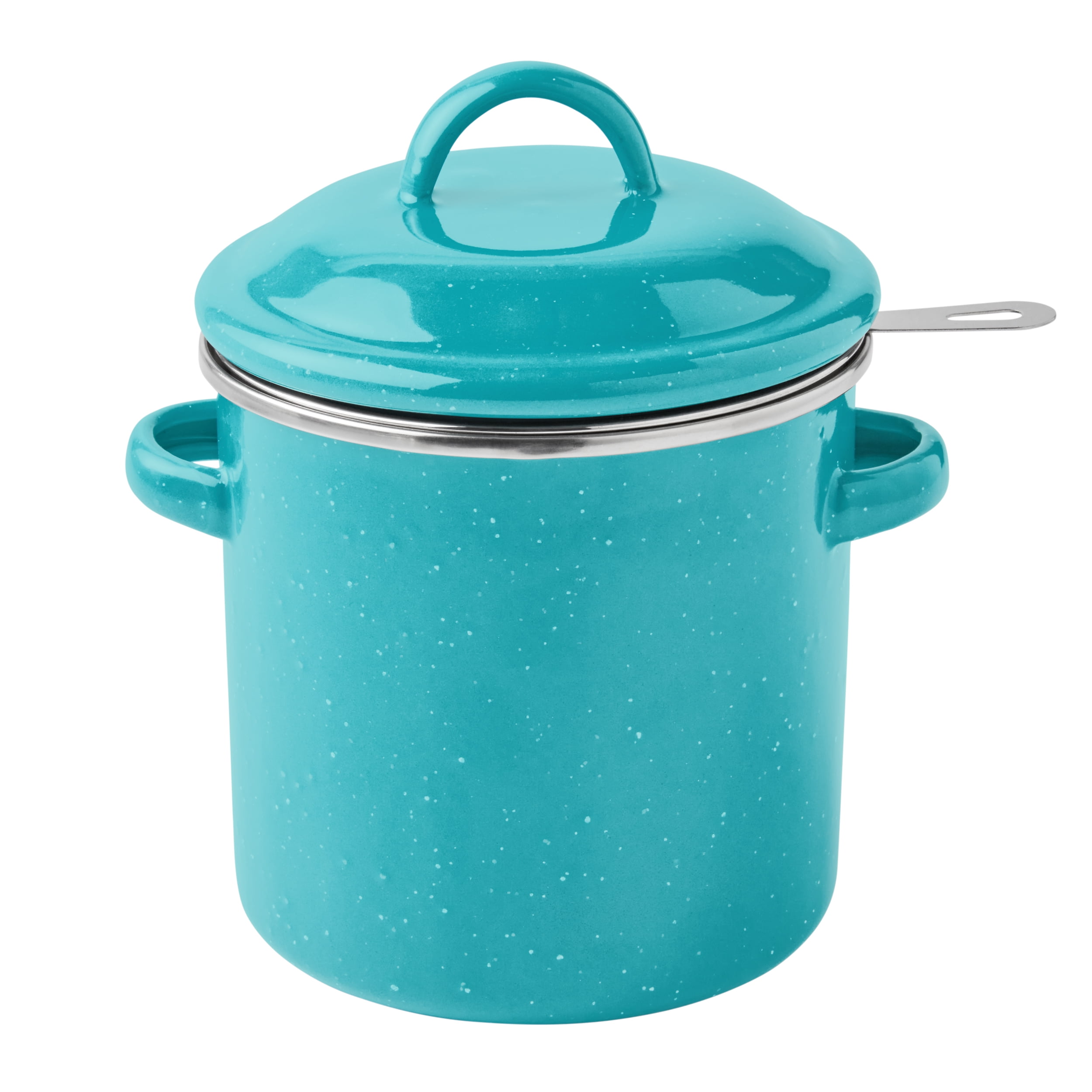 Enameled steel grease filter, blue-green spots