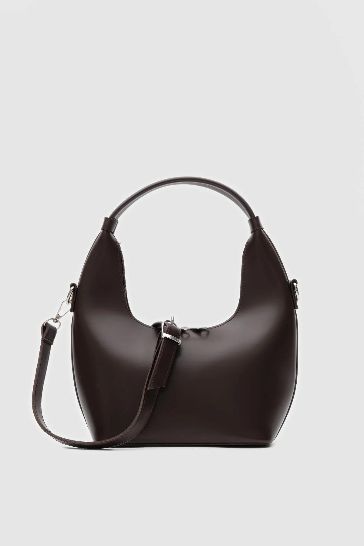 Chic Brown Faux Leather Handbag