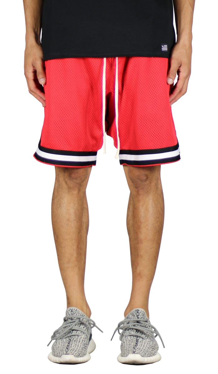 Red Mesh Shorts