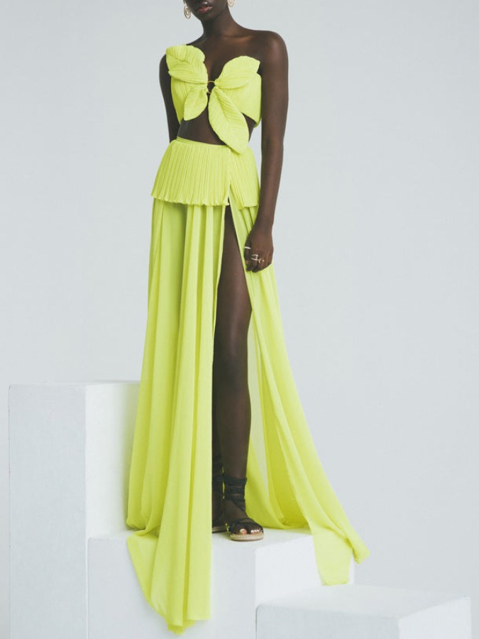 BEACH VACATION SOLID COLOR SWIMSUIT AND SKIRT