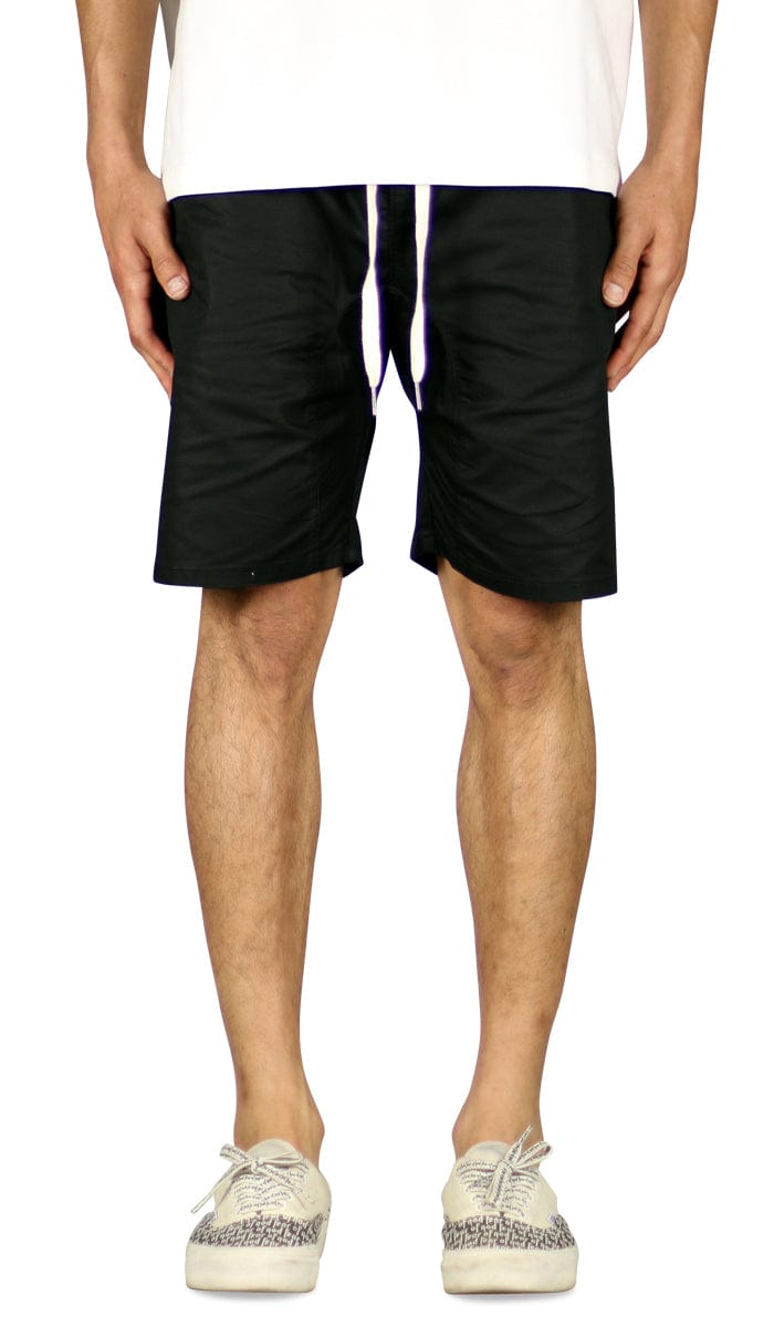 Black Drop Crotch Shorts