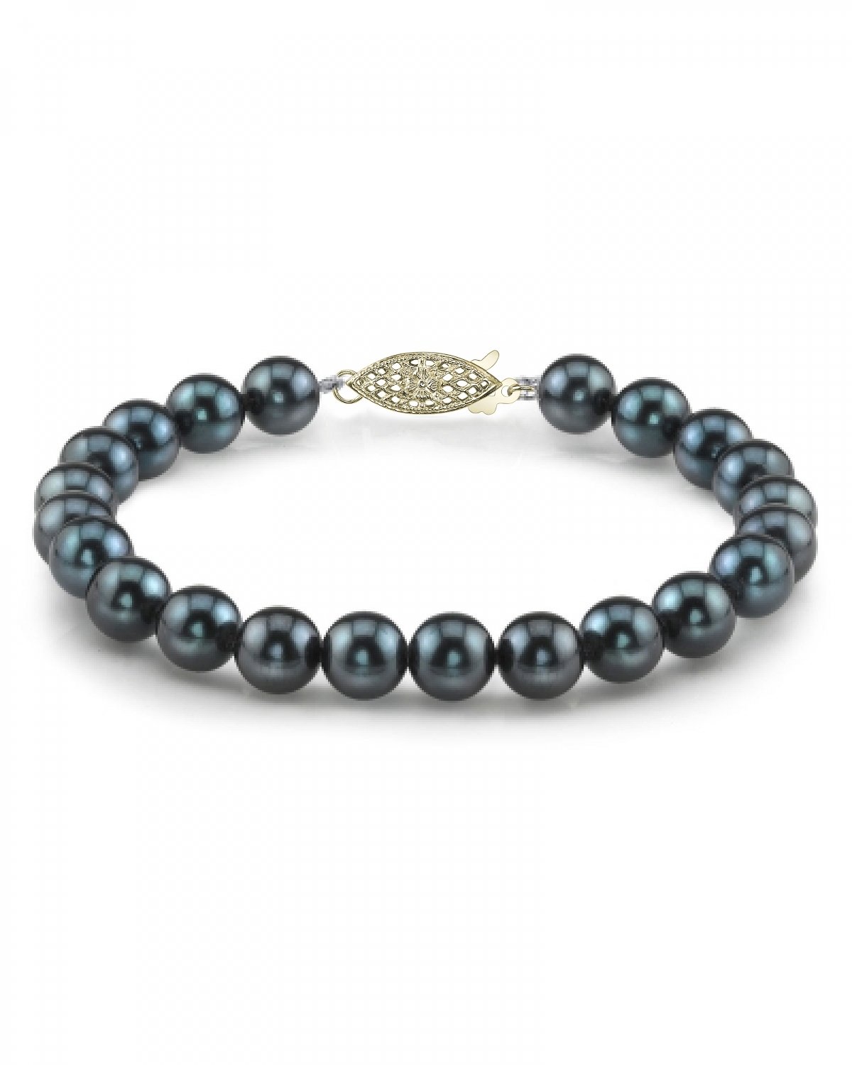 5.5-6.0mm Black Cultured Pearl Bracelet