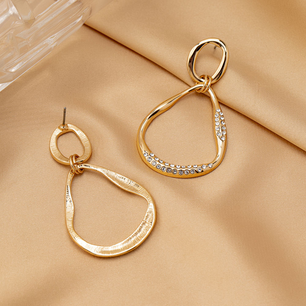 fashion jewelry charm custom irregular diamond set zirconium pendant earrings for women