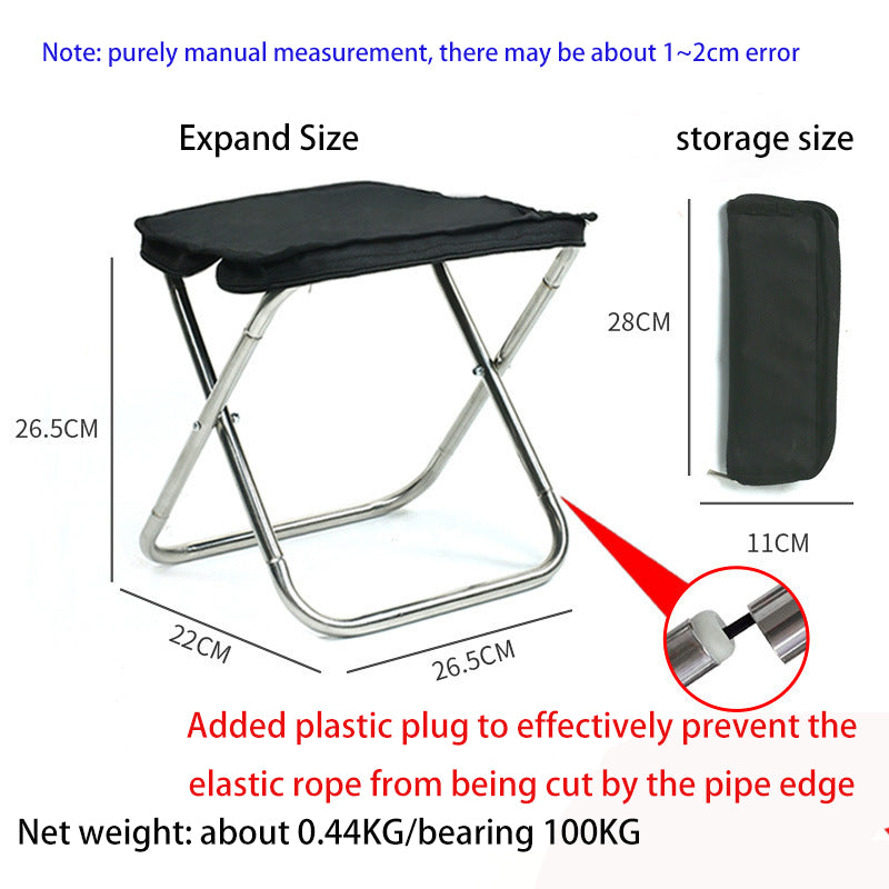Factory Clearance Sale, Return Funds Outdoor Handbag Folding Stool Portable Stainless Steel Camping Fishing Chair