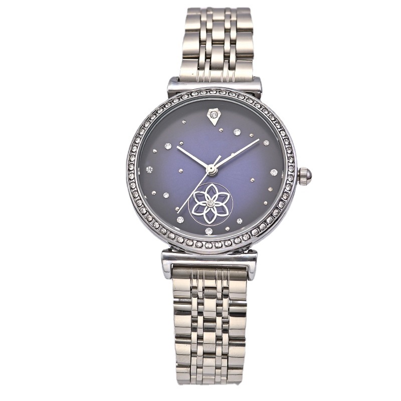 Korean style steel band watch for women Douyin popular casual fashion watch diamond simple quartz watch