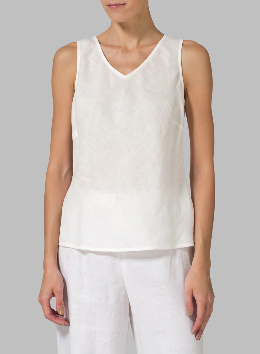 Cardigan Vest Cotton Linen White Vest