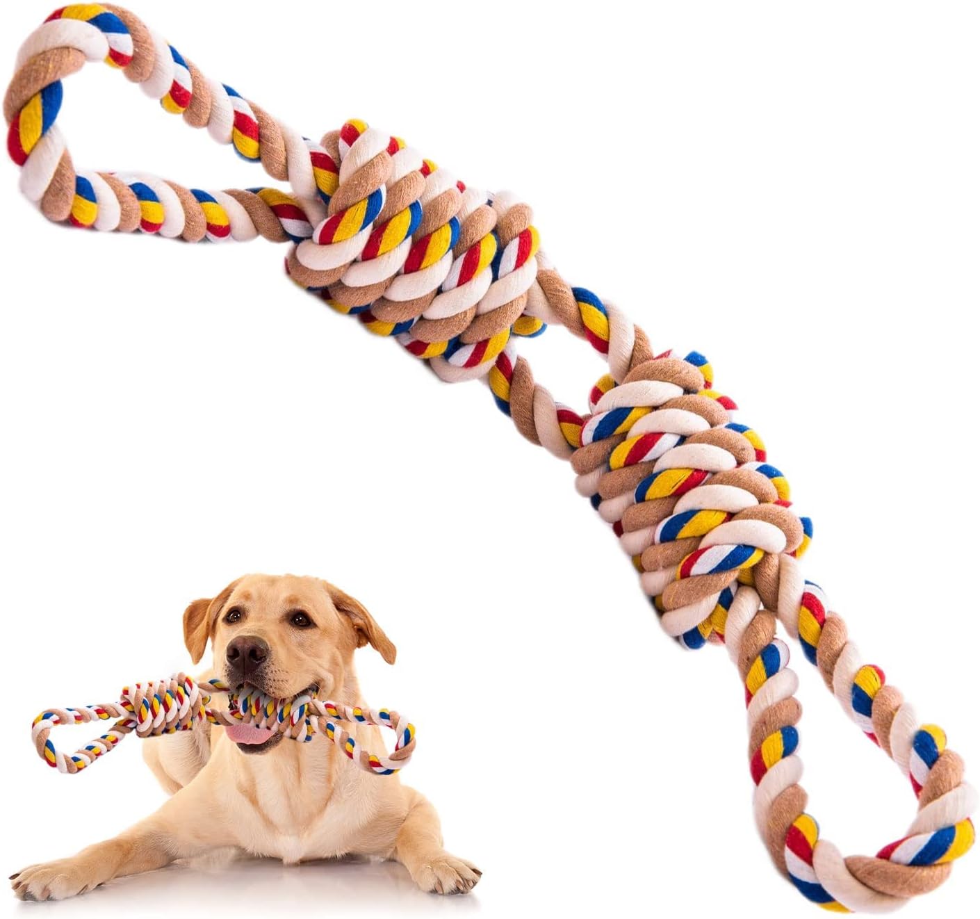 Aggressive Chew Rope Toys for Medium Large Dogs, Tooth Cleaning Chew Toys