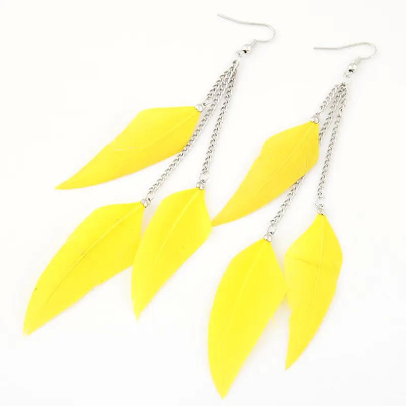 Feather Drop Earrings