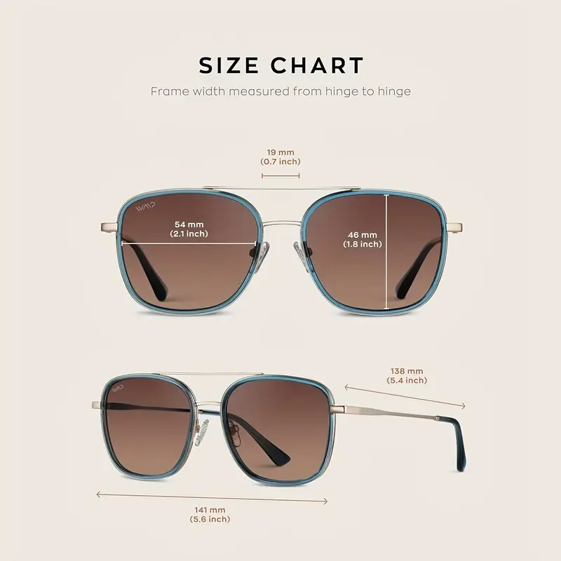 Women's Square Fashion Glasses - Protection, Vintage Double Bridge Nose Pads - Brown Lens