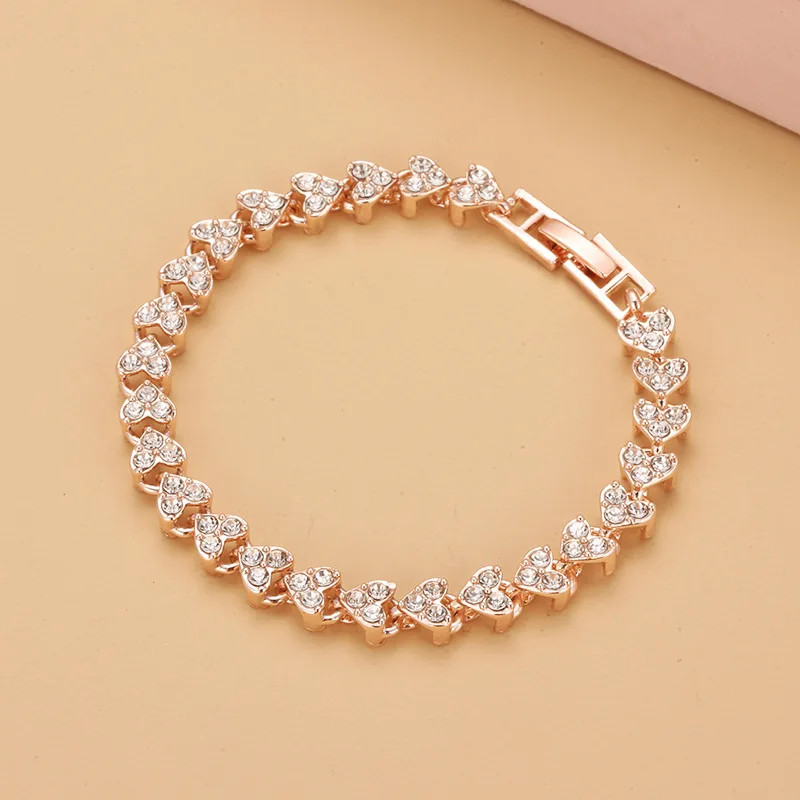 Heart Bracelet Fashion new zircon crystal Bangle Bracelet jewelry women Girls