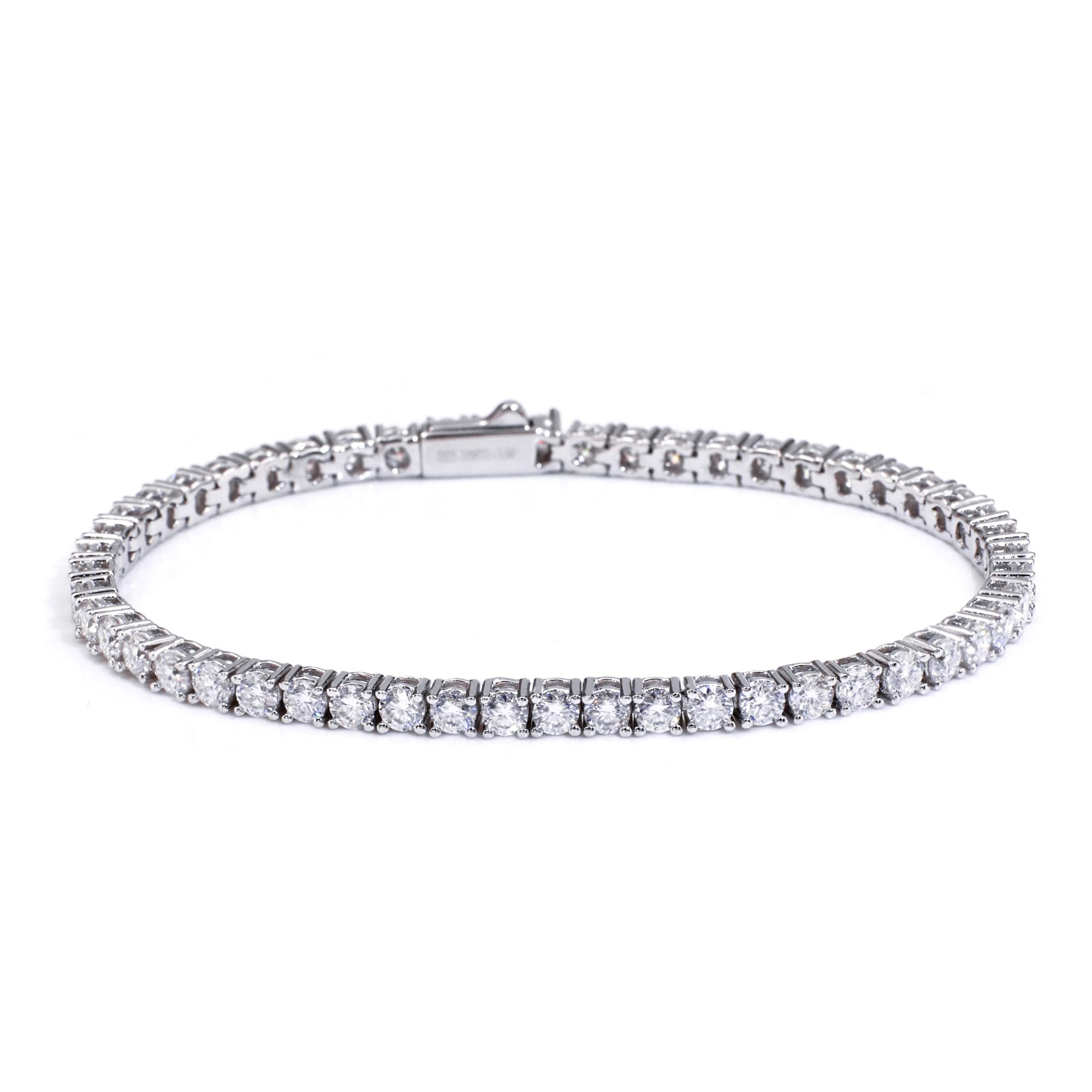 Moissanite Classic Tennis Bracelet| Plated in 925 Silver | Gold Bracelets for Women | Size 6.5-7 Inch