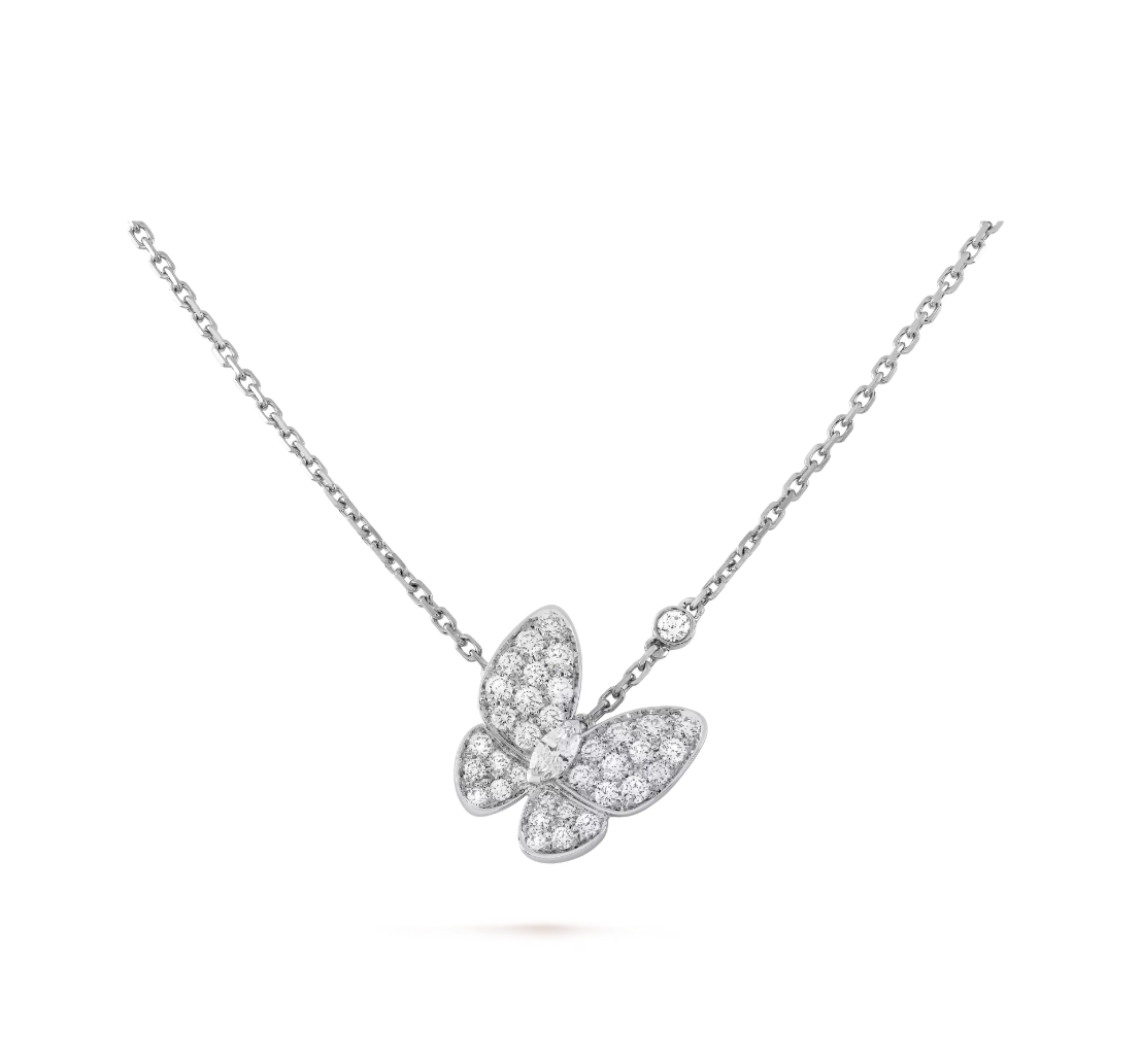 Two Butterfly pendant , Diamond