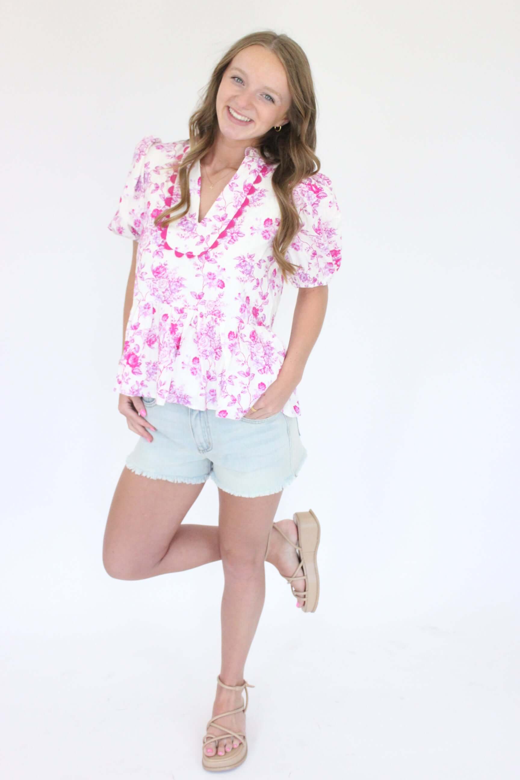 Southern Breeze Peplum Top - Purple