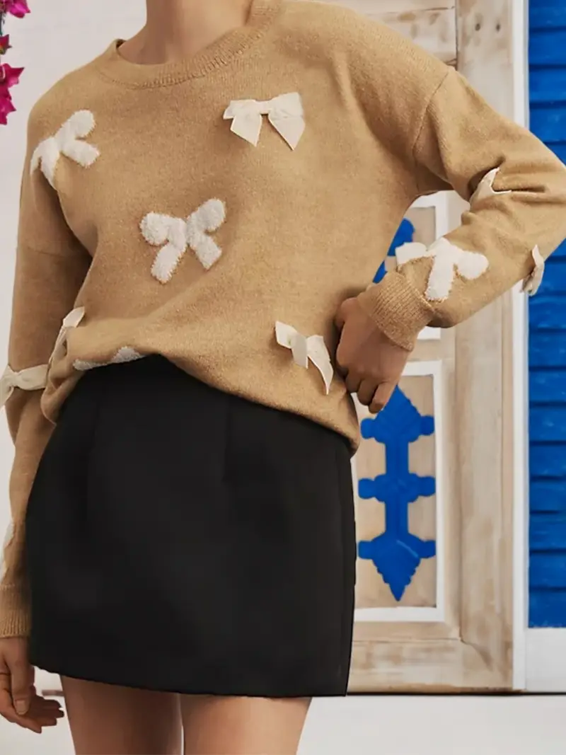 Elegant Women's Long Sleeve Knit Sweater