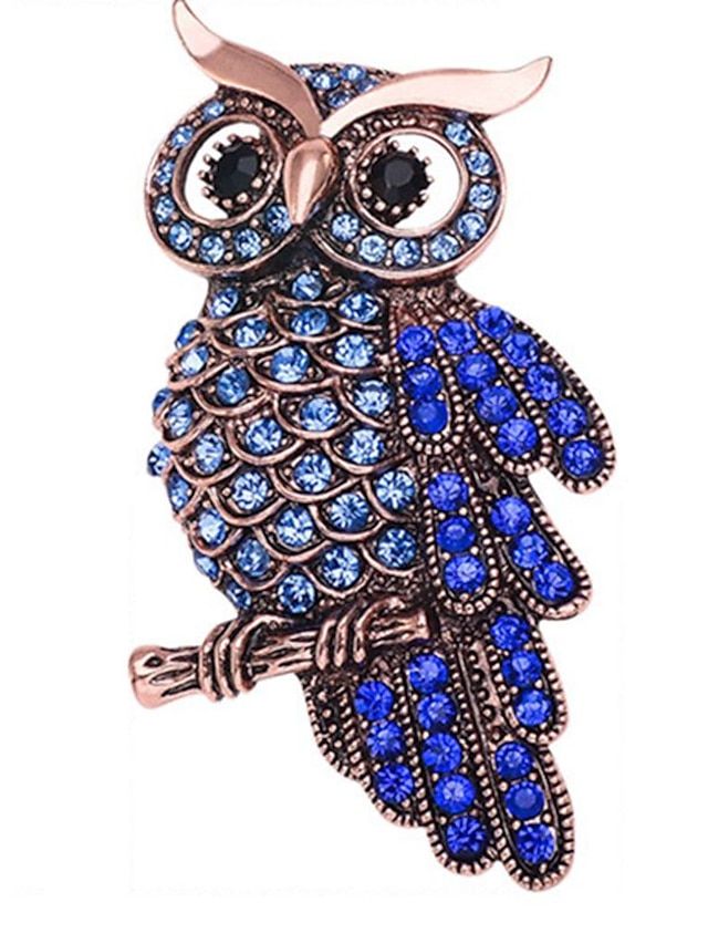 Women's AAA Cubic Zirconia Brooches Classic Animal Personalized Stylish Brooch Jewelry Blue For Street Date