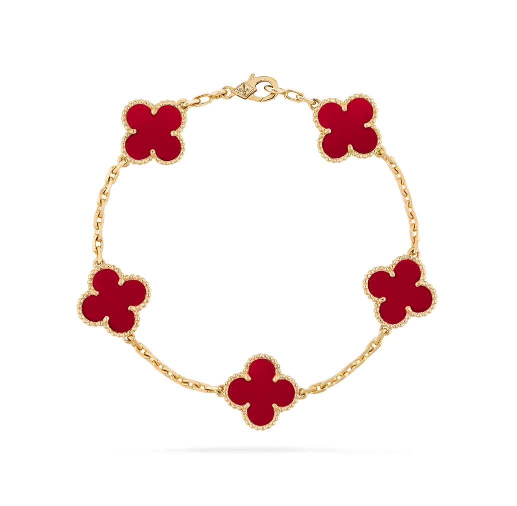 Vintage Alhambra bracelet ，Carnelian