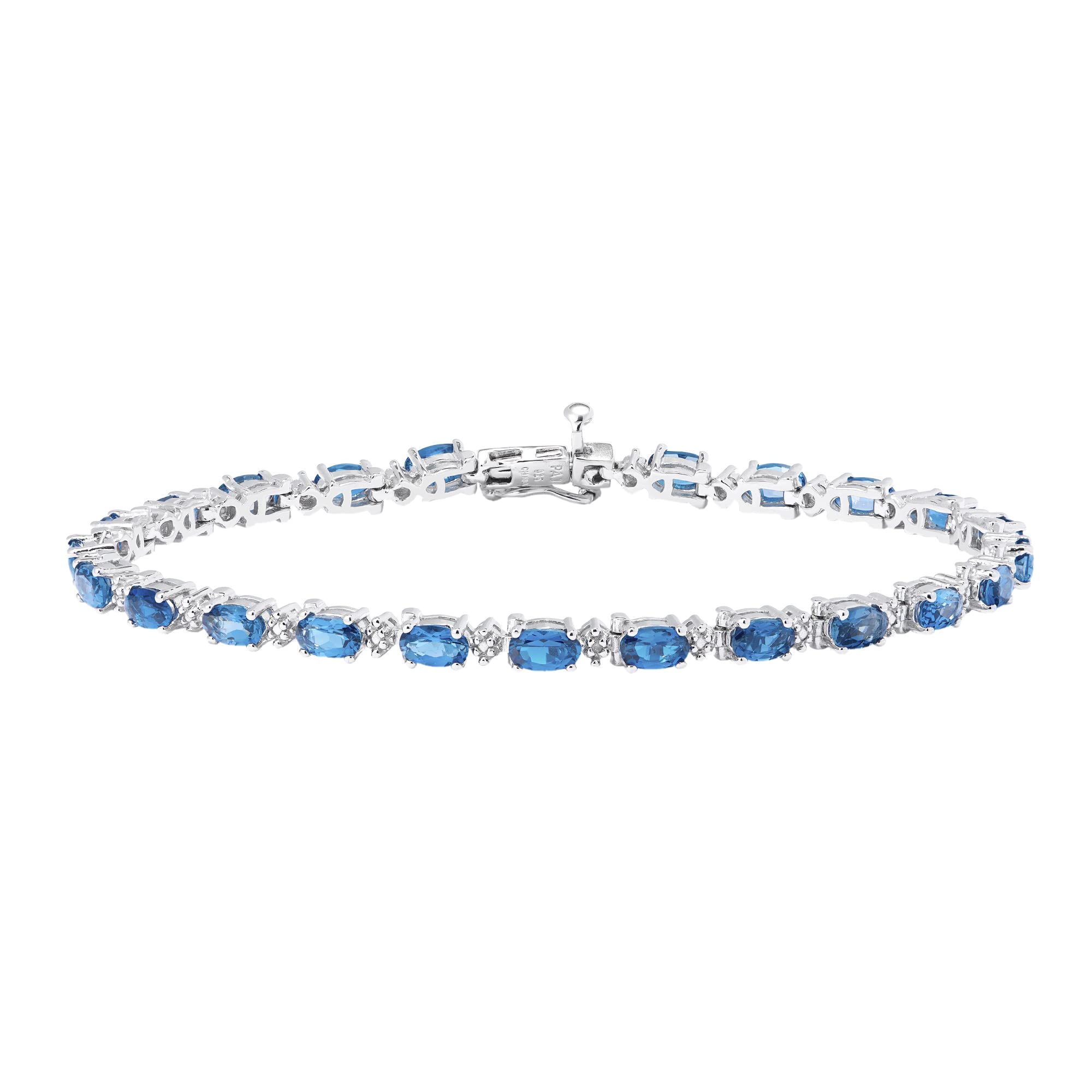 Tennis Bracelet for Women, Pure 925 Sterling Silver with Secure Locking Clasp
