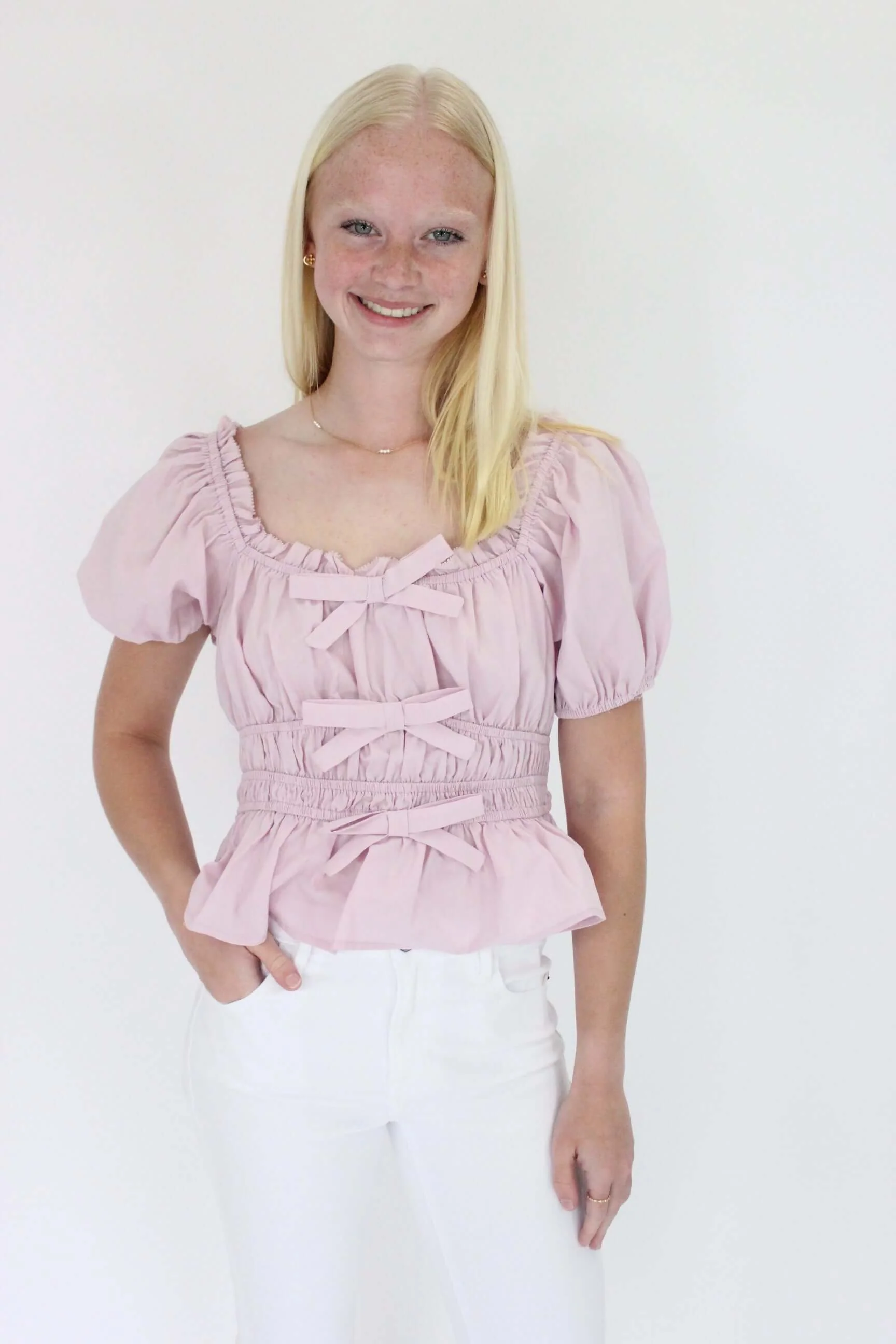 Elegance Peplum Top - Purple